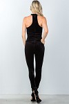 Black Velvet Choker Jumpsuit